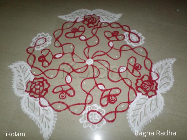 Rangoli: RED ROSES