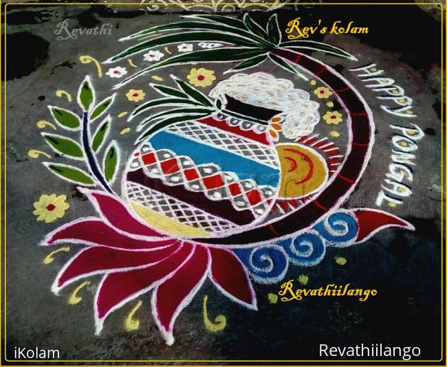 Rangoli: Rev's pongal kolam.