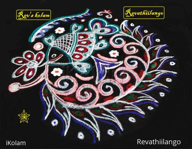 Rangoli: Rev's daily fish design.