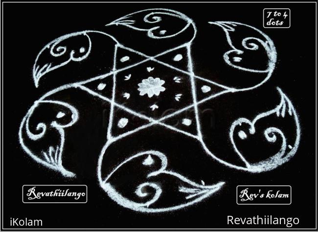 Rangoli: Rev's daily star kolam.