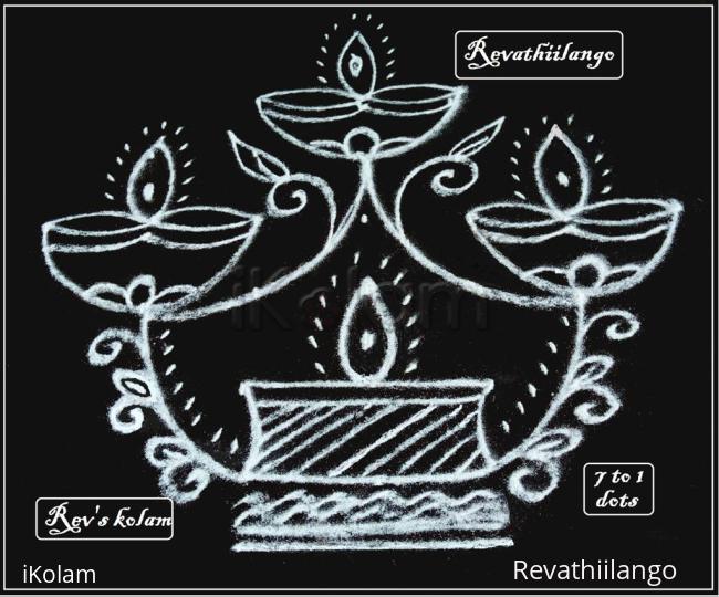 Rangoli: Rev's friday kolam.