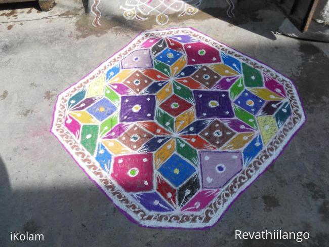 Rangoli: Happy Holi - Holi carpet rangoli