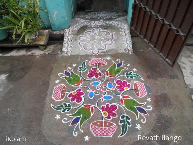 Rangoli: Poo Thotti Kolam.