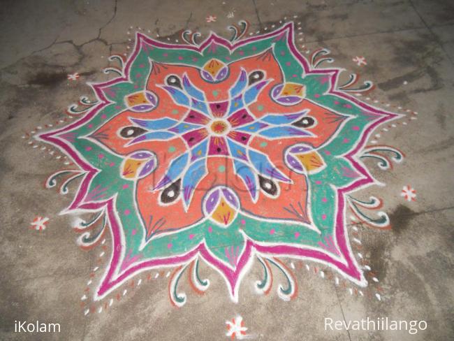 Rangoli: The homework rangoli given by Rajam Mam & Admin "Submission".