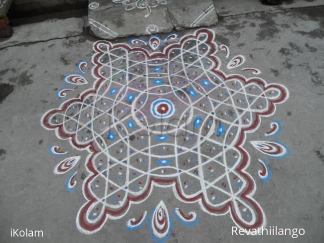 Rangoli: Friday star chikku kolam.