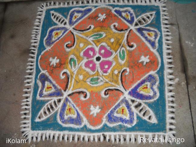 Rangoli: A small butterfly carpet.