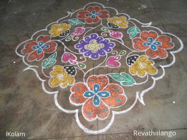 Rangoli: Poongodi kolam.