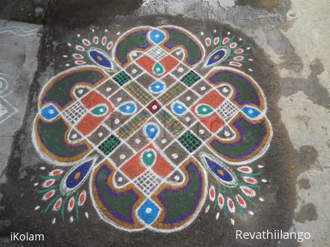 Rangoli: Rev's on the spot chikku kolam.