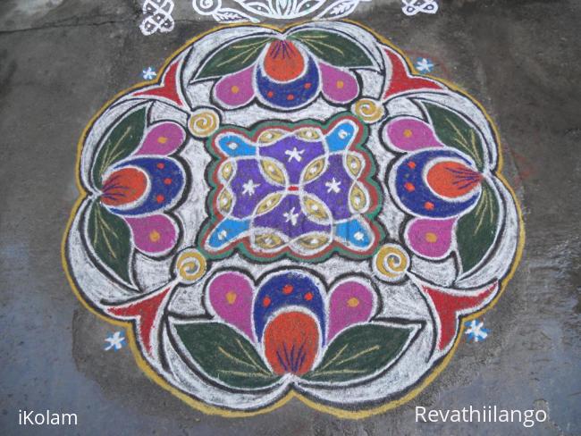 Rangoli: Rev's Vinayagar chadurthi rangoli.