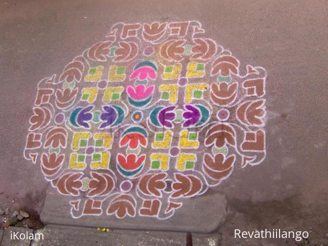 Rangoli: A big kolam in my aunt's house.