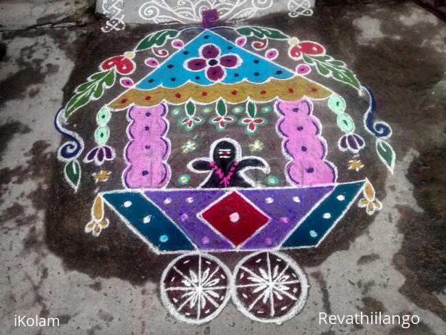 Rangoli: Rev's margazhi thear kolam, Creation 9.