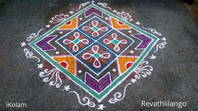 Rangoli: Rev's chikku padi kolam 6.