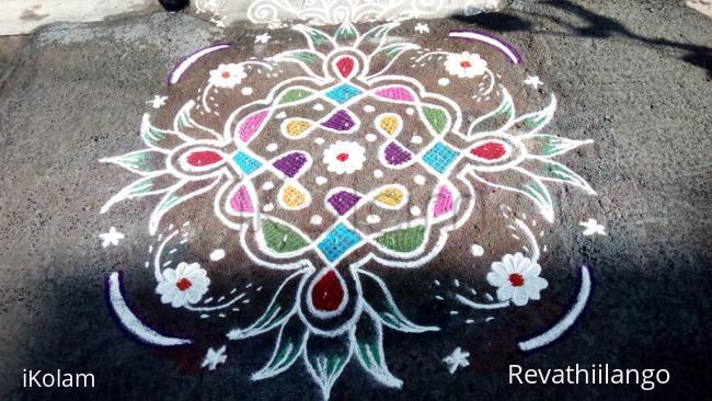 Rangoli: Rev's chikku 22. Daily kolam.