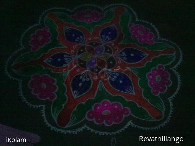 Rangoli: My daughter's wedding kolam. For Pandakkal.