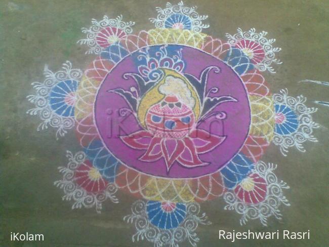 Rangoli: Pongal rangoli with beautiful design