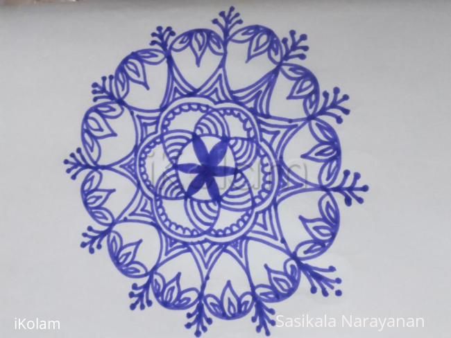 Rangoli: simple Diwali kolam