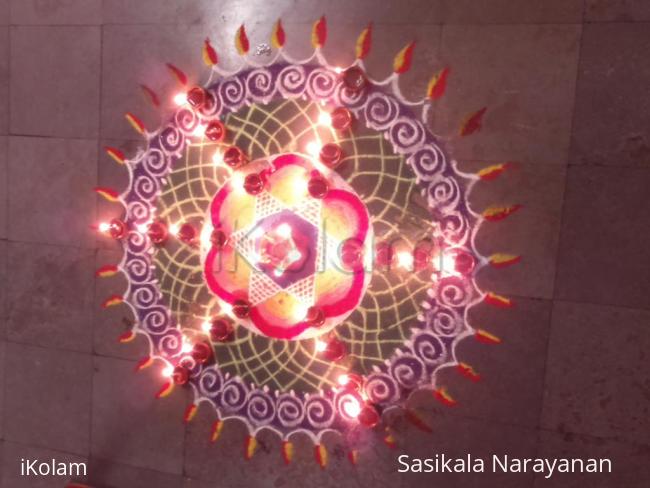 Rangoli: karthigai kolam