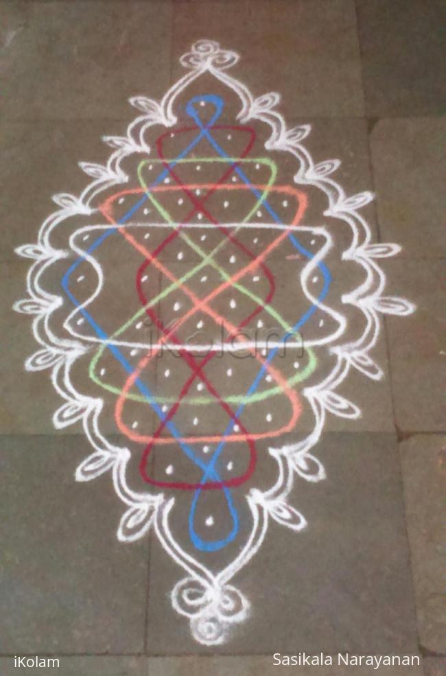 Rangoli: Colour chikku kolam