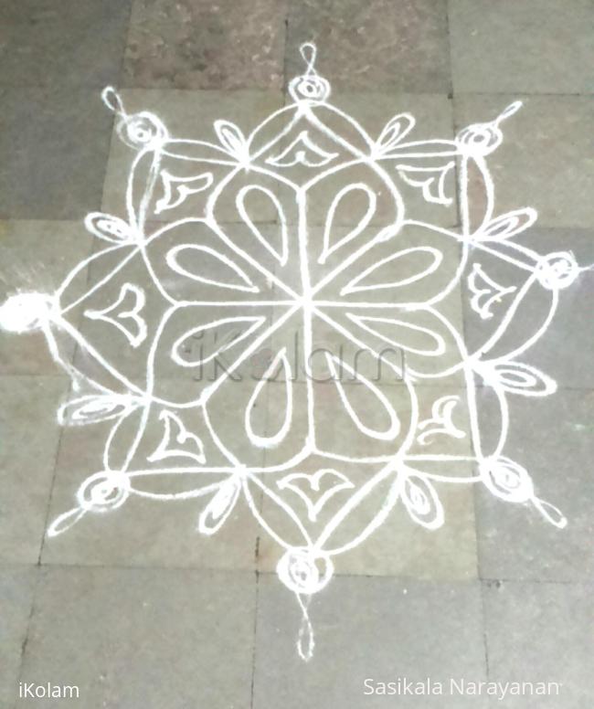 Rangoli: simple Friday kolam