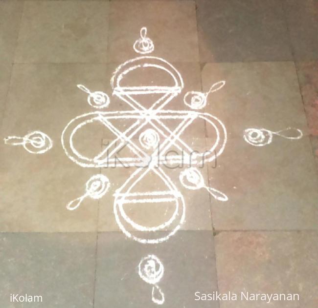 Rangoli: simple kolam 