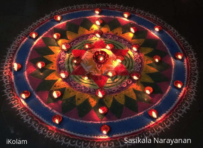 Rangoli: Karthigai Deepam