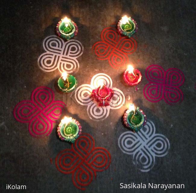 Rangoli: karthigai deepam -3