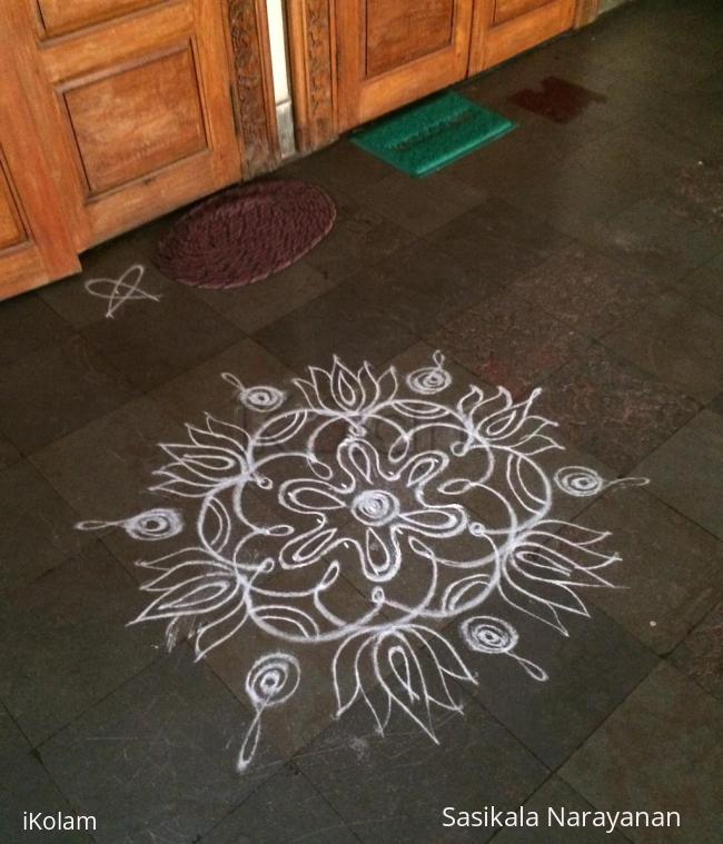 Rangoli: White n white on navaratri 