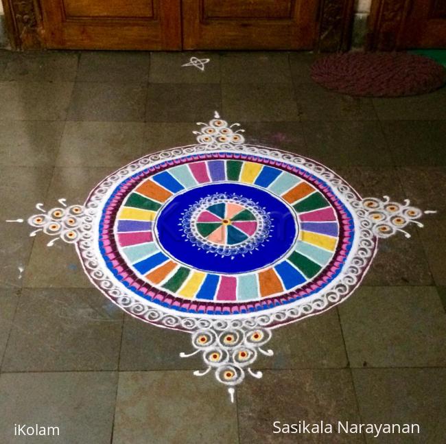 Rangoli: Saraswathi Pooja kolam