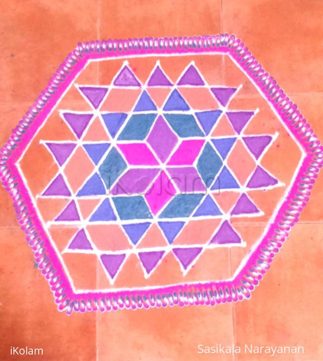 Rangoli: margazhi simple kolam