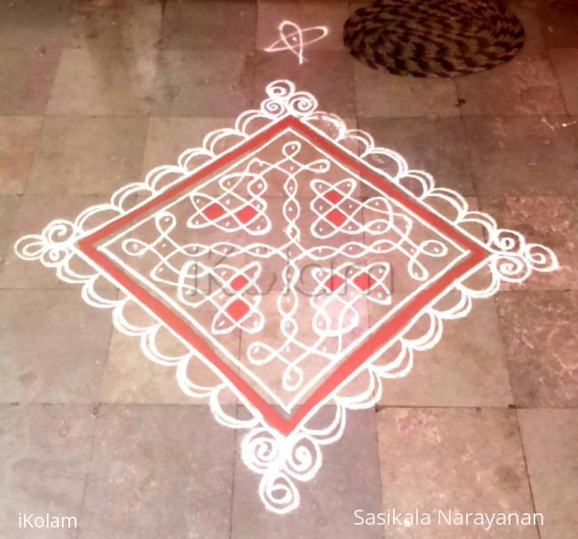 Rangoli: Thai friday kolam 