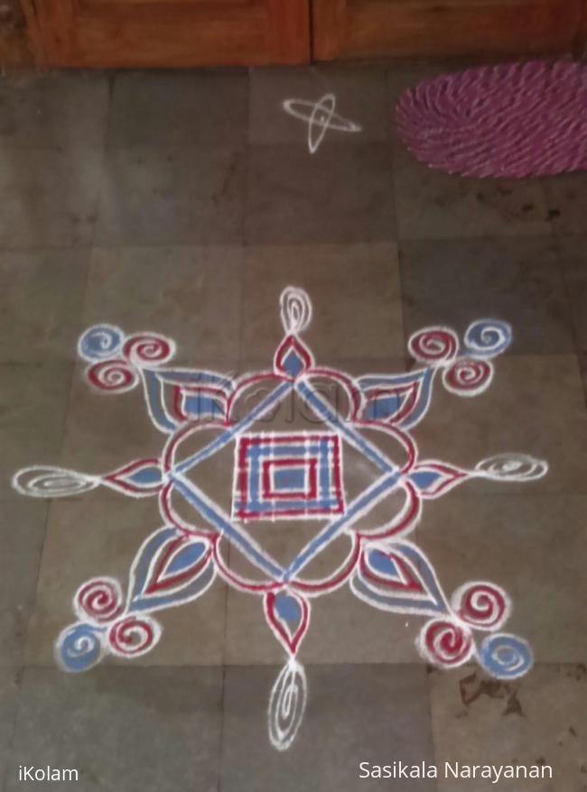 Rangoli: Simple Friday kolam