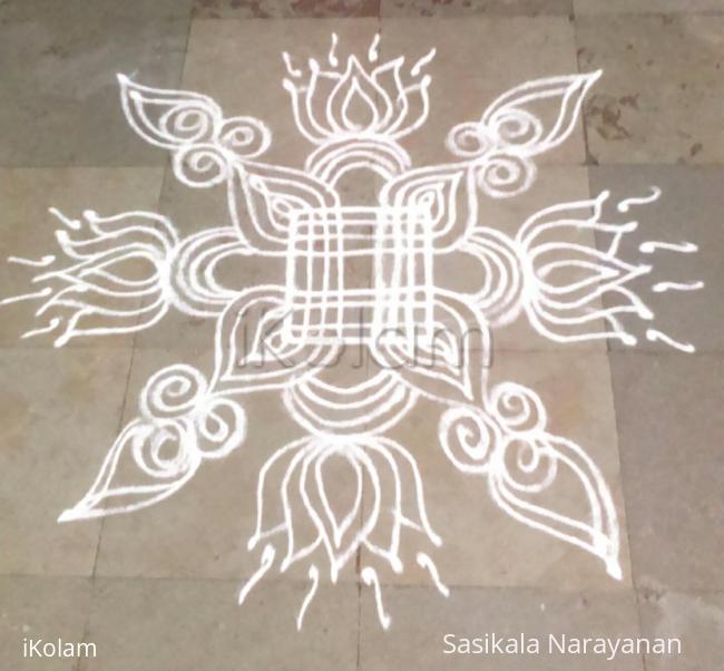 Rangoli: simple festival kolam