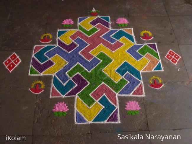 Rangoli: swastik rangoli