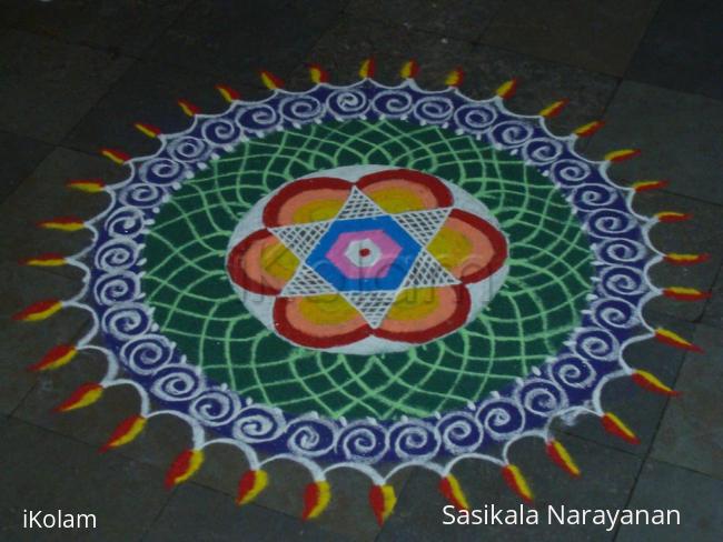 Rangoli: Karthigai deepam kolam