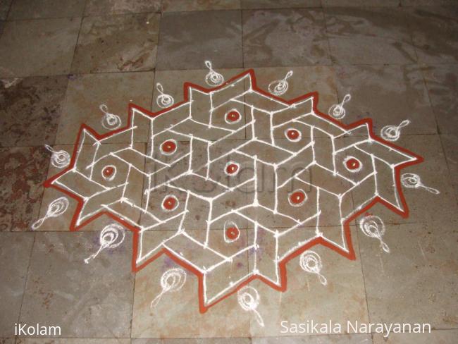 Rangoli: kolam on pornima