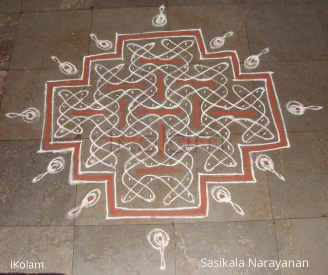 Rangoli: chikku kolam