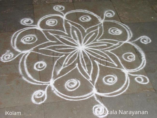 Rangoli: Simple daily kolam