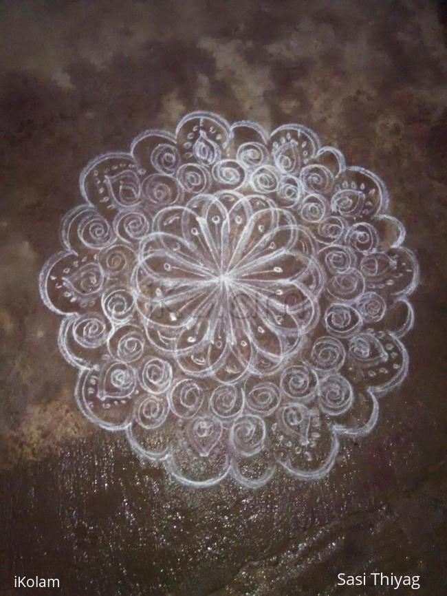 Rangoli: white line