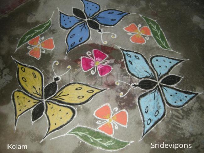 Rangoli: butterflies rangoli