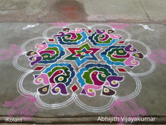 Rangoli: vaikunta ekadasi kolam