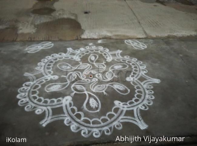 Rangoli: Peacock kolam for Panguni Uthiram