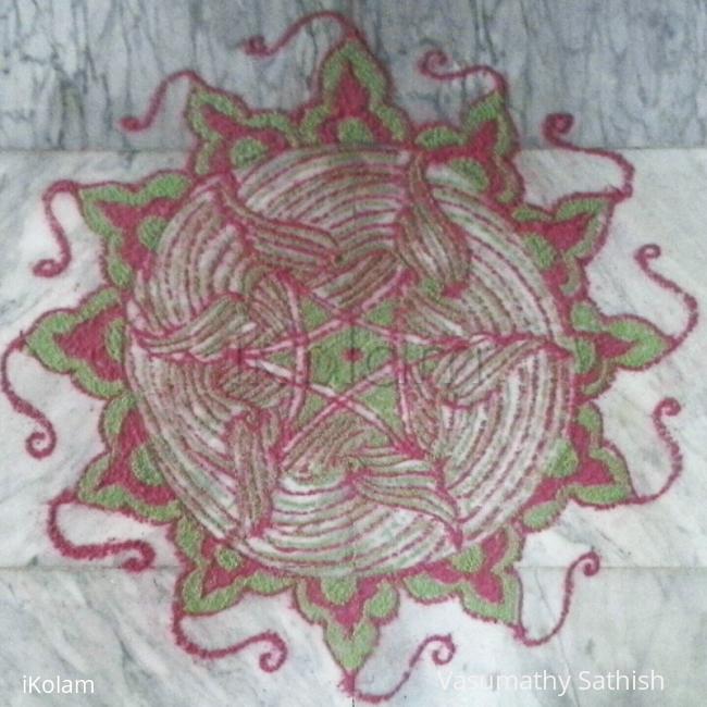 Rangoli: Beginner's freehand rangoli with colours