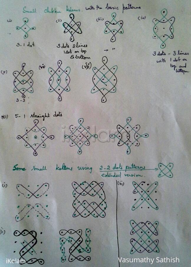 Rangoli: Basic Patterns for Chikku Kolams - 5