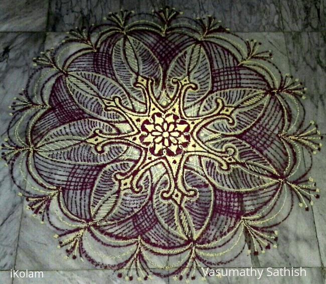 Rangoli: freehand rangoli  with colours