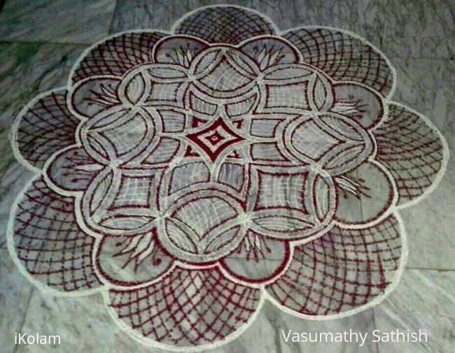 Rangoli: Padi kolam  made for Thai Velli