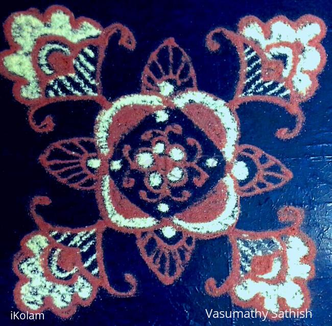 Rangoli: Beginner's rangoli with 5-5 straight dots