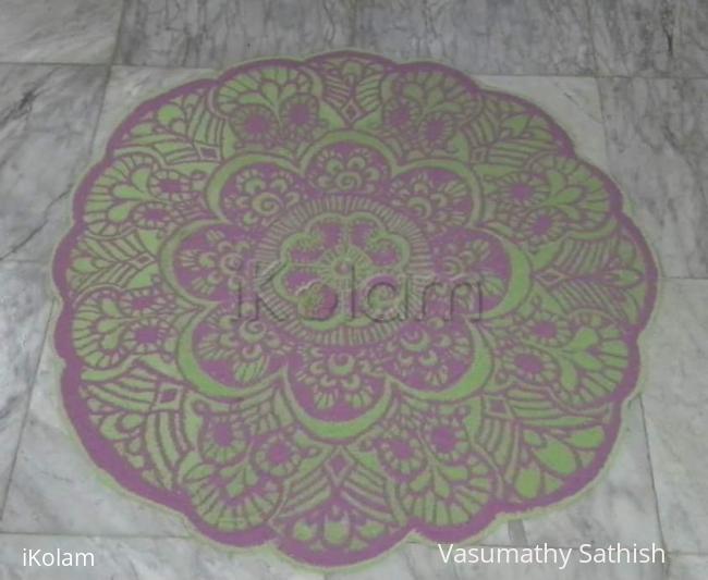 Rangoli: Freehand rangoli for margazhi