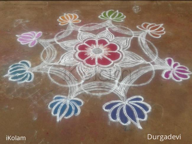 Rangoli: double stroke design kolam