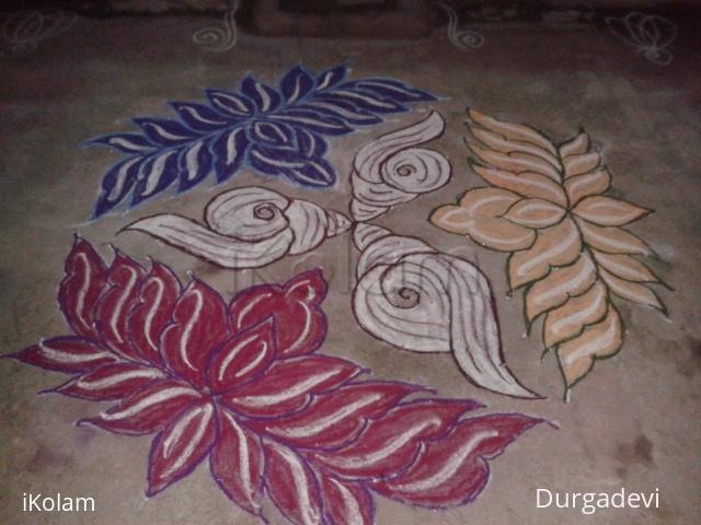 Rangoli: sangu lotus kolam