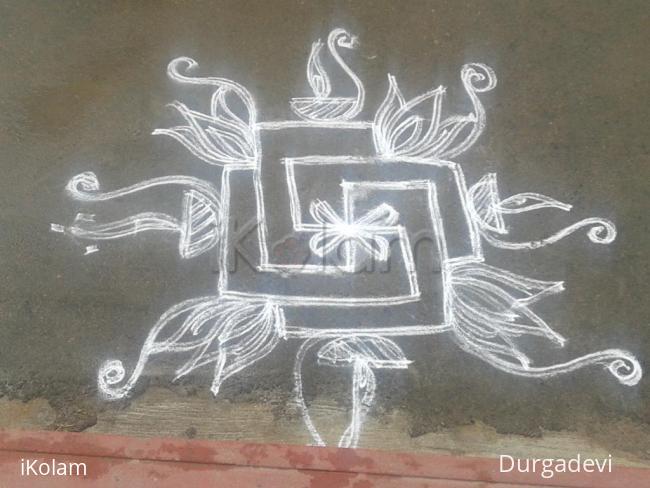 Rangoli: dd daily double stroke kolam